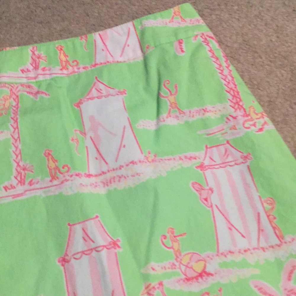 Lilly Pulitzer Green and Pink Skirt - Picture 3 of 7